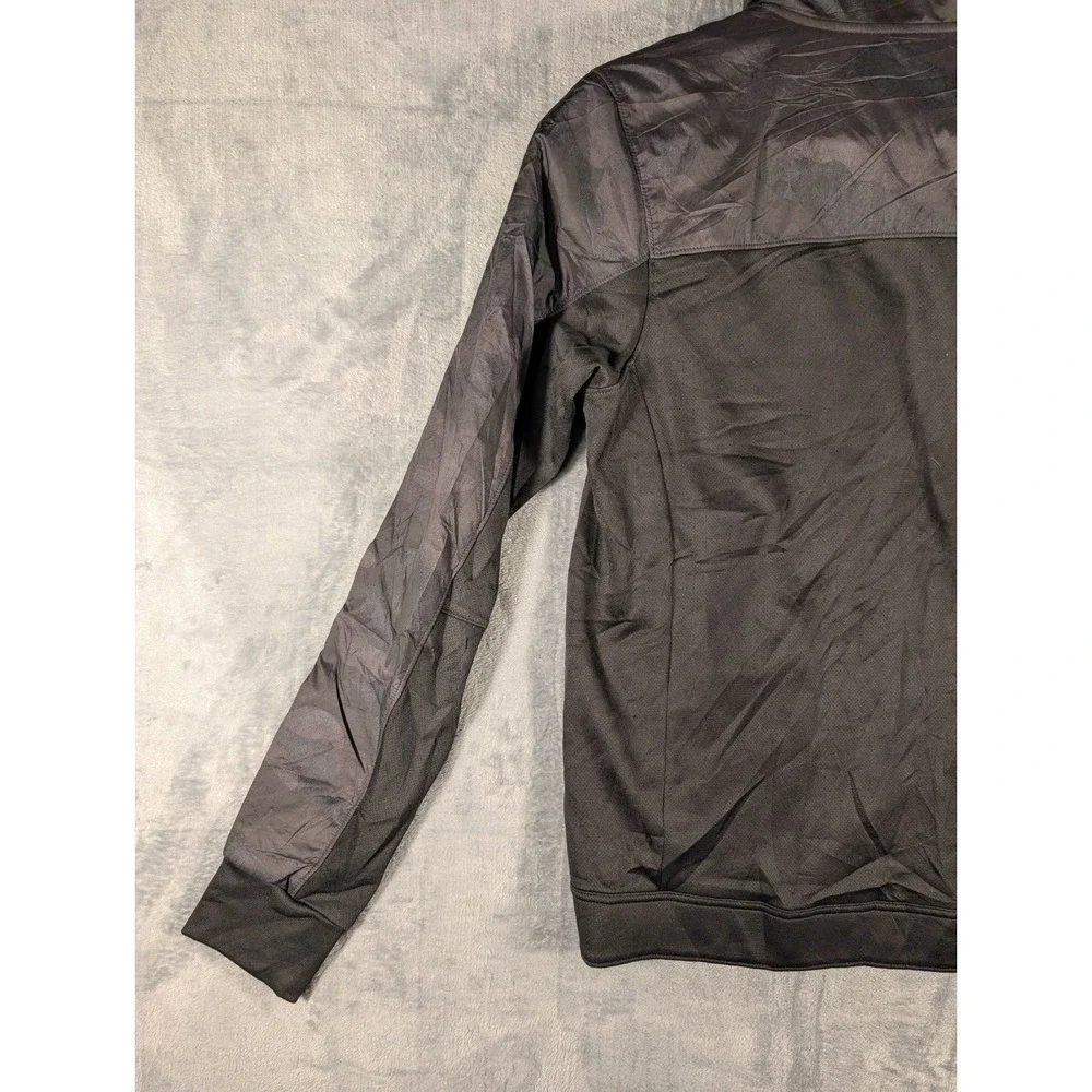 The North Face Men's Small Black‎ Camo Full Zip Hooded Fleece Jacket